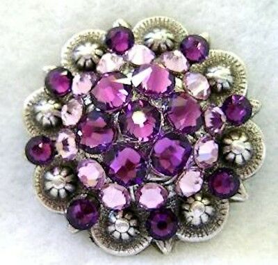 Berry Concho ~ Handcrafted With Light And Dark Purple Swarovski Elements