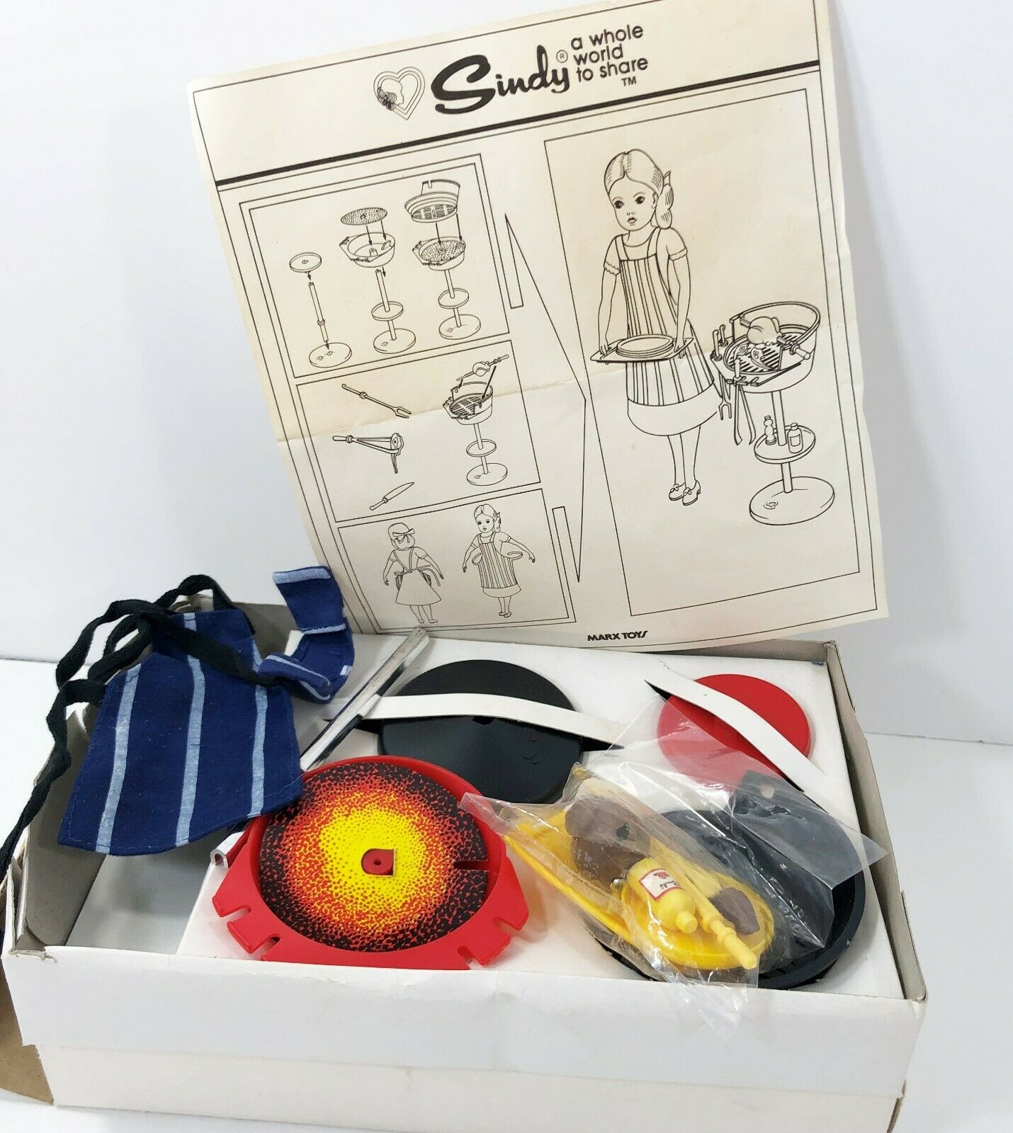 Sindy Bbq Grill Barbeque 1978 Vintage Marx Toys Complete Mail Away Gift