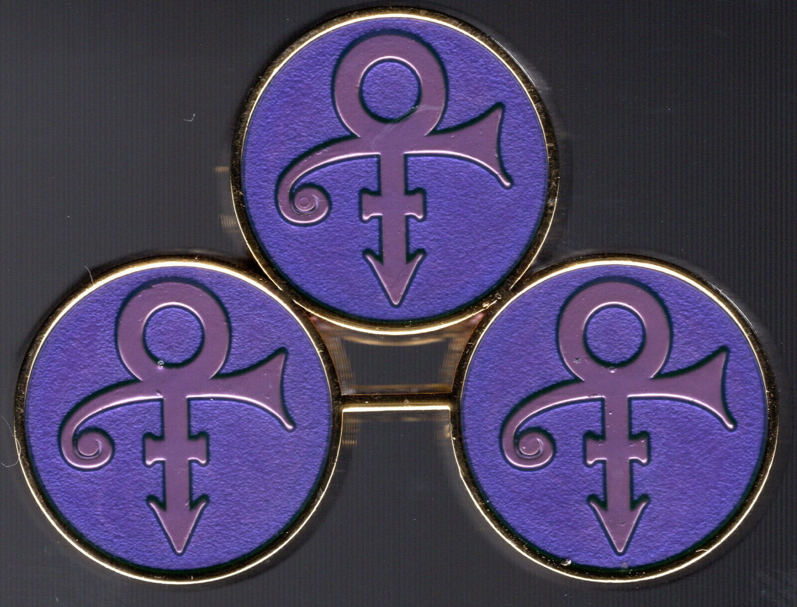 Prince Symbol Third Eye Glasses Two Post Lapel Pin