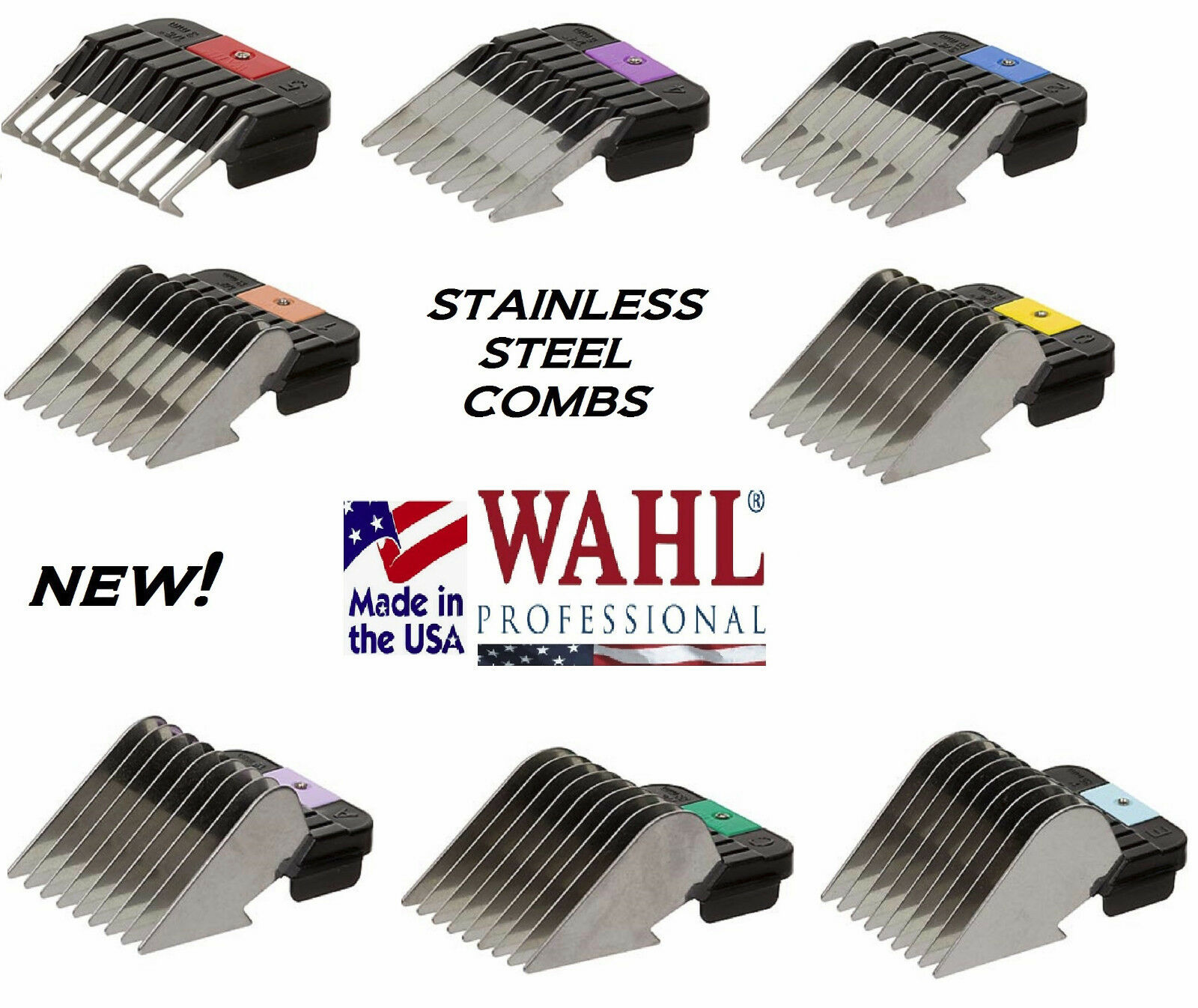 Wahl Stainless Steel Attachment Guide Blade Comb*fit Oster A5,many Andis Clipper