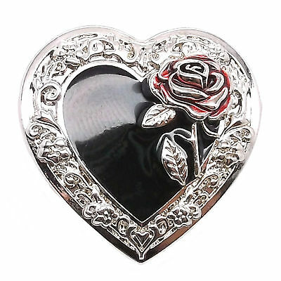Heart Concho With Red Rose Screw Back 1-1/4" 2318-00 By Stecksstore