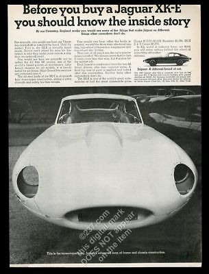 1967 Jaguar Xke Xk-e Car Body Shell And Coupe Photo Vintage Print Ad