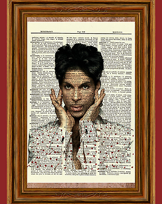 Prince Dictionary Art Print Book Picture Poster Musician Artist Formerly Known