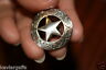 Silver Star On Circle Concho-1"