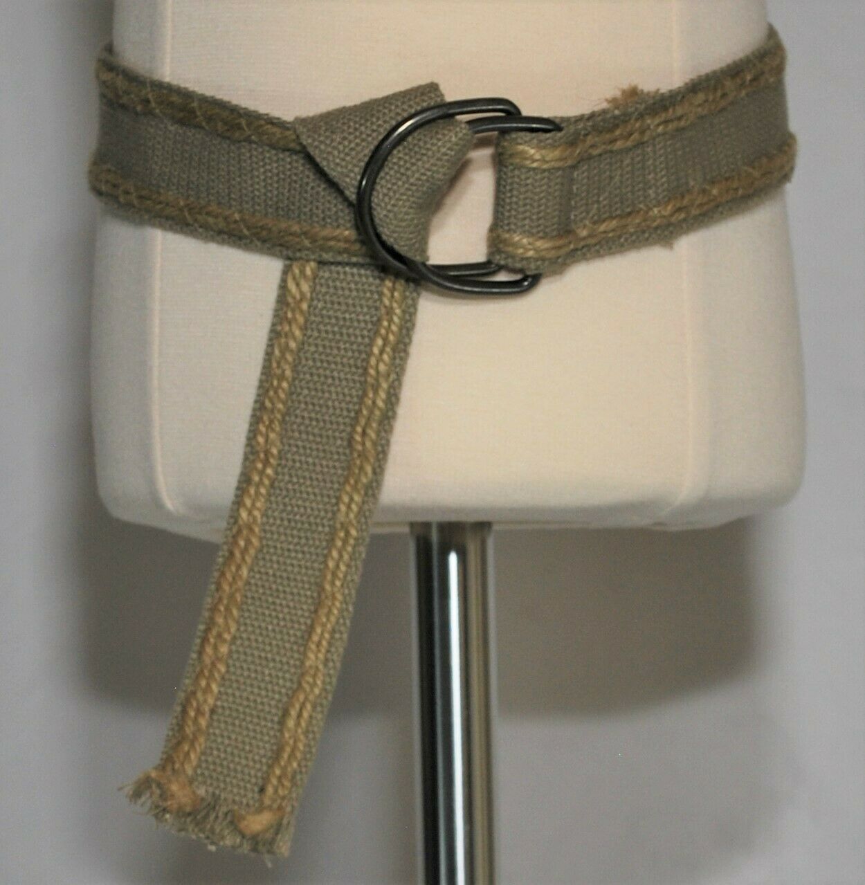 Tan Polyester/canvas Belt - 32 1/2 Inches ** Very Good Condition