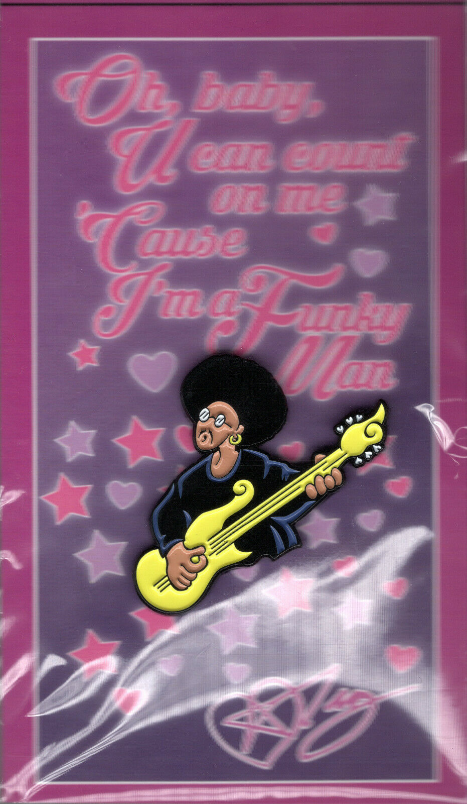 Prince U Can Count On Me Cause I'm A Funky Man Heartandstar Two Post Lapel Pin