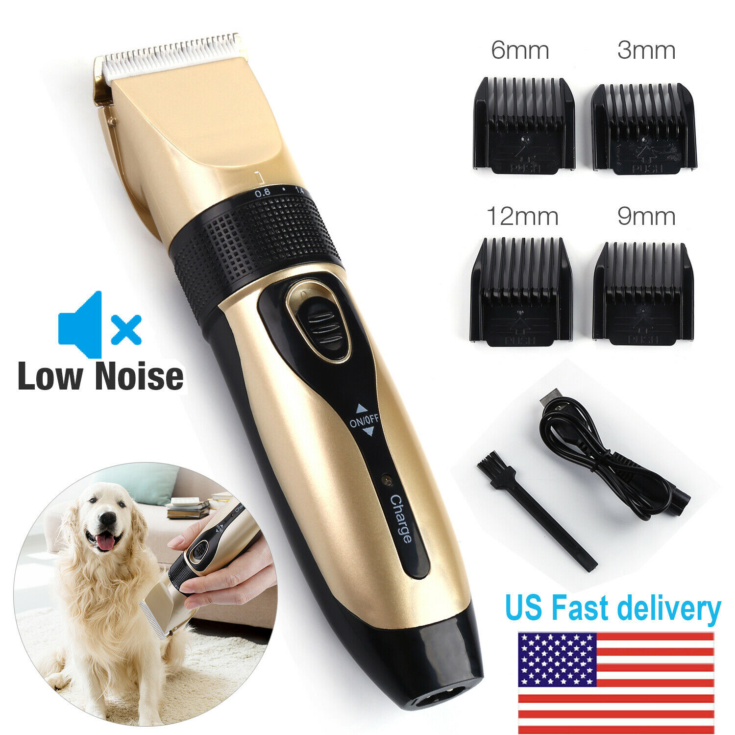 Pet Dog Cat Grooming Clippers Hair Trimmer Groomer Shaver Razor Quiet Clipper Us