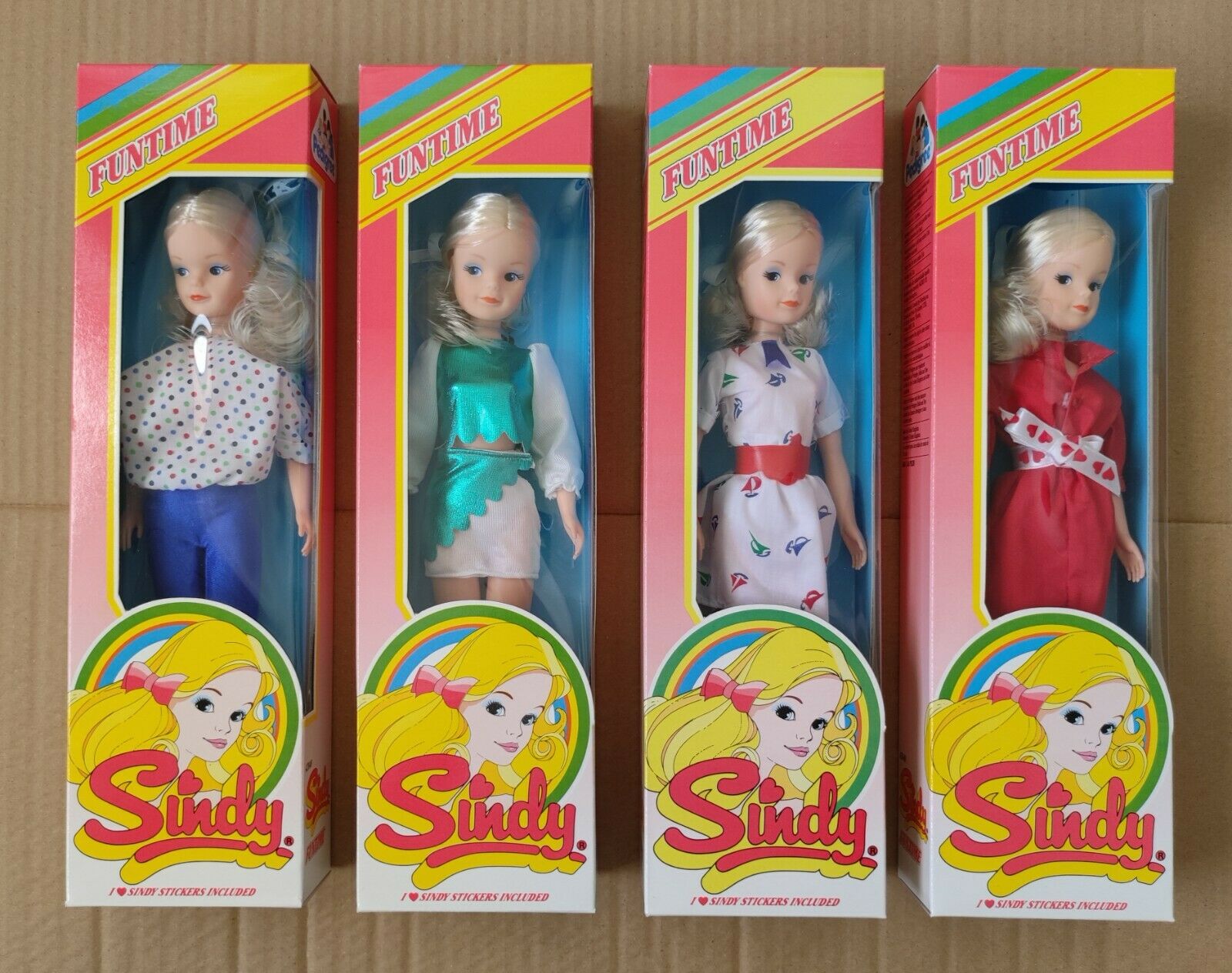 Vintage Sindy Doll -lot Of 4 Sindy Funtime, Pedigree, 1980's Mib