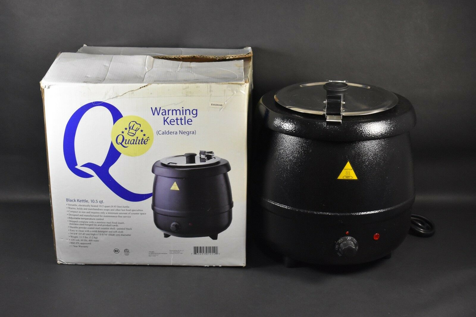 Glenray 10.5qt Quart Model 1021803 Electric Warming Soup Kettle Cauldron In Box