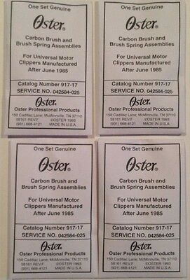 Oster Clipper Carbon Brush And Spring Assy 917-17 For A5, Classic 76  (4 Packs!)